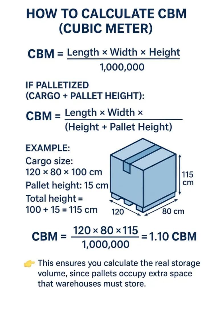 Choco dubai pallet cbm